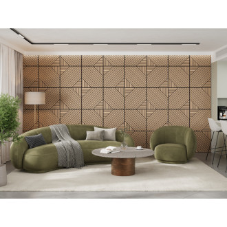 Mexen Linea 26 panel ścienny akustyczny 60 x 60 cm (4szt.), filc 9 mm, fornir techniczny, Bielony Dąb - S110-60607-26-040