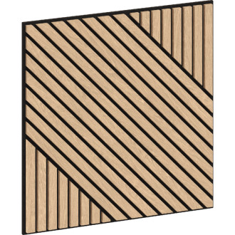 Mexen Linea 26 panel ścienny akustyczny 60 x 60 cm (4szt.), filc 9 mm, fornir techniczny, Bielony Dąb - S110-60607-26-040