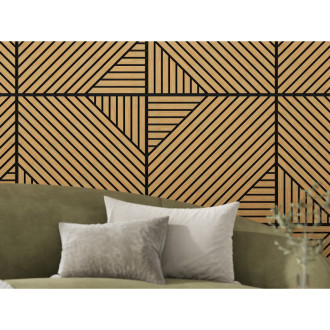 Mexen Linea 26 panel ścienny akustyczny 60 x 60 cm (4szt.), filc 9 mm, fornir techniczny, Dąb Classic - S110-60607-26-041