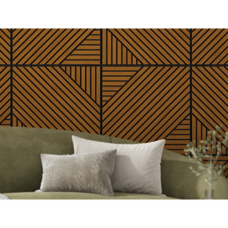 Mexen Linea 26 panel ścienny akustyczny 60 x 60 cm (4szt.), filc 9 mm, fornir techniczny, Dąb Natural - S110-60607-26-042