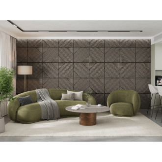 Mexen Linea 26 panel ścienny akustyczny 60 x 60 cm (4szt.), filc 9 mm, fornir techniczny, Szary Dąb - S110-60607-26-043