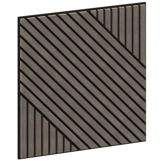 Mexen Linea 26 panel ścienny akustyczny 60 x 60 cm (4szt.), filc 9 mm, fornir techniczny, Szary Dąb - S110-60607-26-043