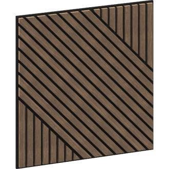 Mexen Linea 26 panel ścienny akustyczny 60 x 60 cm (4szt.), filc 9 mm, fornir techniczny, Ciemny Orzech - S110-60607-26-044