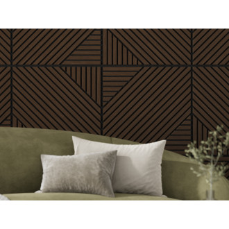 Mexen Linea 26 panel ścienny akustyczny 60 x 60 cm (4szt.), filc 9 mm, fornir techniczny, Dąb Mocca - S110-60607-26-045