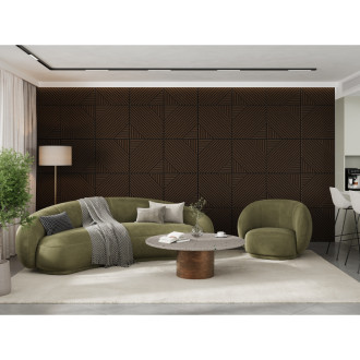 Mexen Linea 26 panel ścienny akustyczny 60 x 60 cm (4szt.), filc 9 mm, fornir techniczny, Dąb Mocca - S110-60607-26-045