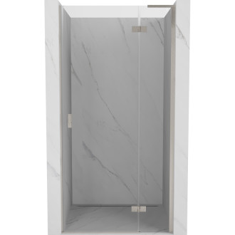 Sprchové dveře Mexen Mist-H L s pravými panty 90 cm, průhledné, kartáčovaný nikl - 8A5L-090-000-97-00-P