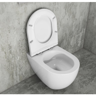 INFINITY závěsná WC mísa, Rimless, 36,5x53cm, bílá 10NF02005