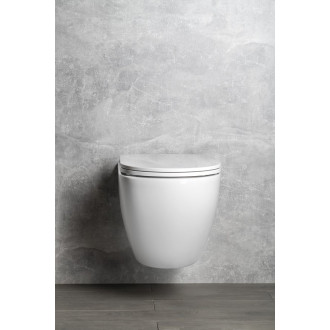 INFINITY závěsná WC mísa, Rimless, 36,5x53cm, bílá 10NF02005