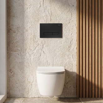 Podomítkový Instalační Set Slim 024N pro WC s Tlačítkem HD Black