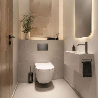 Podomítkový WC systém K011A-Q + tlačítka T Titan