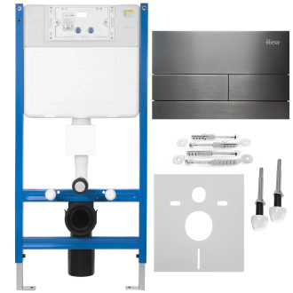 Podomítkový WC systém K011A-Q + tlačítka T Titan