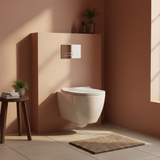 Podomítkový Instalační Set Slim 024N pro WC s Tlačítkem HD Chrome