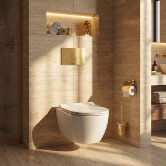 Podomítkový Instalační Set Slim 024N pro WC s Tlačítkem HD Gold