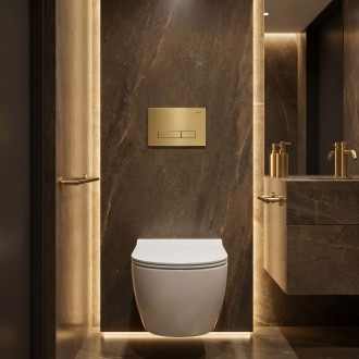 Podomítkový Instalační Set Slim 024N pro WC s Tlačítkem HD Gold