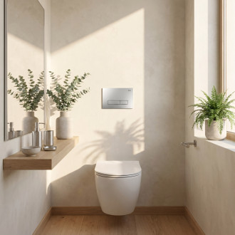 Podomítkový Instalační Set Slim 024N pro WC s Tlačítkem HD Satin