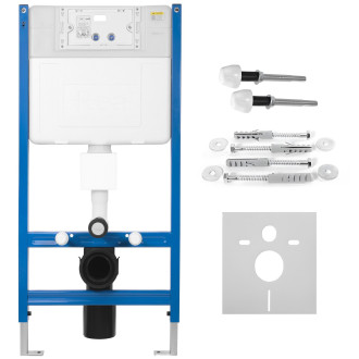 Podomítkový WC systém K011A-Q + tlačítka I HD Black