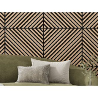 Mexen Linea 39 panel ścienny akustyczny 60 x 60 cm (4szt.), filc 9 mm, fornir techniczny, Bielony Dąb - S110-60607-39-040