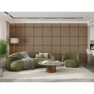 Mexen Linea 39 panel ścienny akustyczny 60 x 60 cm (4szt.), filc 9 mm, fornir techniczny, Bielony Dąb - S110-60607-39-040