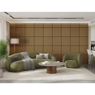 Mexen Linea 39 panel ścienny akustyczny 60 x 60 cm (4szt.), filc 9 mm, fornir techniczny, Dąb Classic - S110-60607-39-041