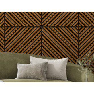 Mexen Linea 39 panel ścienny akustyczny 60 x 60 cm (4szt.), filc 9 mm, fornir techniczny, Dąb Natural - S110-60607-39-042
