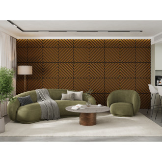 Mexen Linea 39 panel ścienny akustyczny 60 x 60 cm (4szt.), filc 9 mm, fornir techniczny, Dąb Natural - S110-60607-39-042