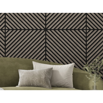 Mexen Linea 39 panel ścienny akustyczny 60 x 60 cm (4szt.), filc 9 mm, fornir techniczny, Szary Dąb - S110-60607-39-043