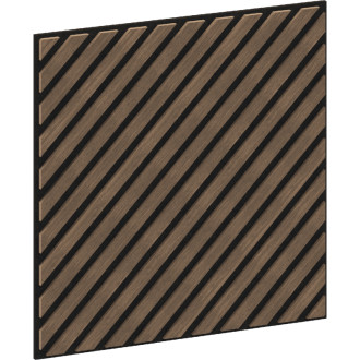 Mexen Linea 39 panel ścienny akustyczny 60 x 60 cm (4szt.), filc 9 mm, fornir techniczny, Ciemny Orzech - S110-60607-39-044