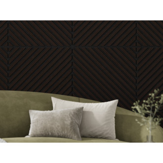 Mexen Linea 39 panel ścienny akustyczny 60 x 60 cm (4szt.), filc 9 mm, fornir techniczny, Czarny Dąb - S110-60607-39-046