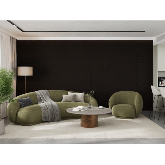 Mexen Linea 39 panel ścienny akustyczny 60 x 60 cm (4szt.), filc 9 mm, fornir techniczny, Czarny Dąb - S110-60607-39-046