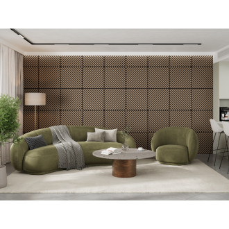 Mexen Linea 39 panel ścienny akustyczny 60 x 60 cm (4szt.), filc 9 mm, fornir techniczny, Jasny Orzech - S110-60607-39-047