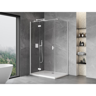 Mexen Mist-H T kabina prysznicowa uchylna lewa 100 x 75 cm, transparent, biała - 8A5T-100-075-20-00-L