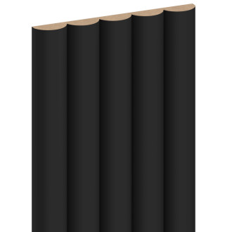 Mexen Strio 02 drážkované nástěnné lamely 280 x 14,5 cm (2 ks), černé - S120-280-02-311