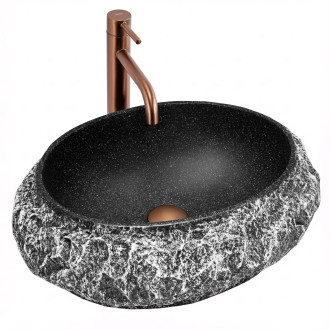 REA Umyvadlo na desku Mika Gabro Black REA-U0634