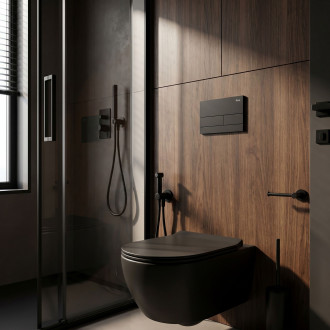 Podomítkový Instalační Set Slim 024N pro WC s Tlačítkem T Black Matt