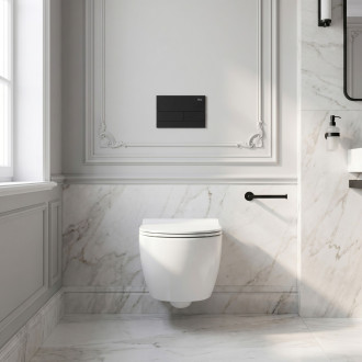 Podomítkový Instalační Set Slim 024N pro WC s Tlačítkem T Black Matt