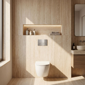 Podomítkový Instalační Set Slim 024N pro WC s Tlačítkem T Brush Steel
