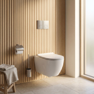 Podomítkový Instalační Set Slim 024N pro WC s Tlačítkem T Brush Steel