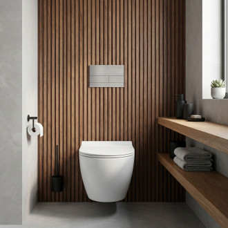 Podomítkový Instalační Set Slim 024N pro WC s Tlačítkem T Brush Steel