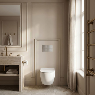 Podomítkový Instalační Set Slim 024N pro WC s Tlačítkem T Brush Steel