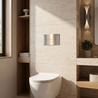 Podomítkový Instalační Set Slim 024N pro WC s Tlačítkem T Brush Steel