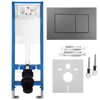 Rea Podomítkový Instalační Set Slim 024N pro WC s Tlačítkem J Titan KPL-E1638