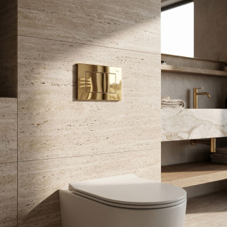 Rea Podomítkový Instalační Set Slim 024N pro WC s Tlačítkem J Gold KPL-E1636
