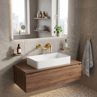 Podomítková umyvadlová baterie REA VISION Gold + BOX