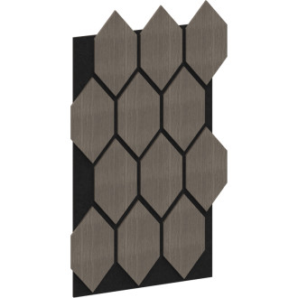 Mexen Form 01 panel ścienny akustyczny 91 x 56 cm (4szt.), filc 9 mm, fornir techniczny, Szary Dąb - S111-91567-01-043
