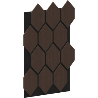 Mexen Form 01 panel ścienny akustyczny 91 x 56 cm (4szt.), filc 9 mm, fornir techniczny, Dąb Mocca - S111-91567-01-045