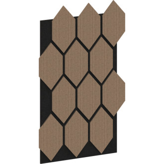 Mexen Form 01 panel ścienny akustyczny 91 x 56 cm (4szt.), filc 9 mm, fornir techniczny, Jasny Orzech - S111-91567-01-047