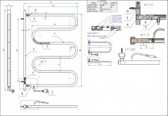 elektrický sušák ES3 - otočný - nerez 35x865x580 mm OLBES3ON