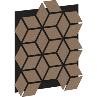 Mexen Form 02 panel ścienny akustyczny 81 x 66 cm (4szt.), filc 9 mm, fornir techniczny, Jasny Orzech - S111-81667-02-047