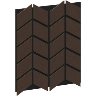 Mexen Form 03 panel ścienny akustyczny 71,5 x 58 cm (4szt.), filc 9 mm, fornir techniczny, Dąb Mocca - S111-71587-03-045