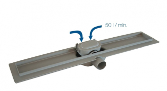 STANDARDline - odtokový žlab s roštem MEDIUM, délka 500 mm OLPZLABST49